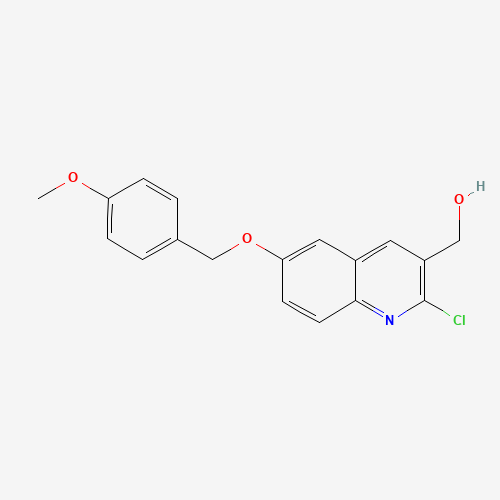 1180526-38-8 [2-chloro-6-[(4-methoxyphenyl)methoxy]quinolin-3-yl]methanol chemical structure