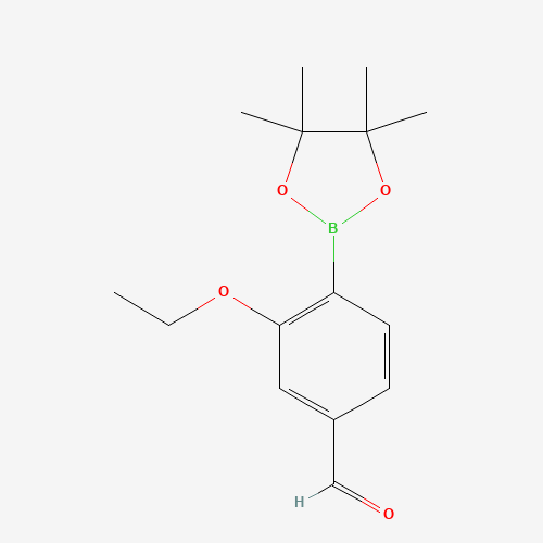 887921-58-6 3-ethoxy-4-(4,4,5,5-tetramethyl-1,3,2-dioxaborolan-2-yl)benzaldehyde chemical structure