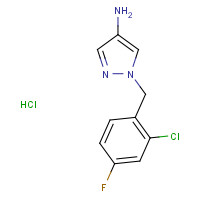 1147222-53-4 1-[(2-chloro-4-fluorophenyl)methyl]pyrazol-4-amine;hydrochloride chemical structure