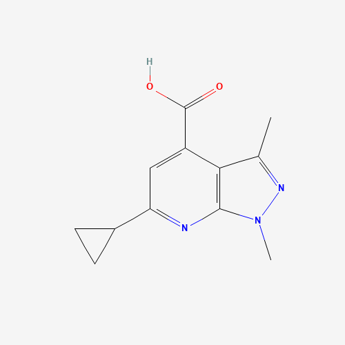 886503-63-5 6-cyclopropyl-1,3-dimethylpyrazolo[3,4-b]pyridine-4-carboxylic acid chemical structure
