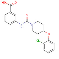 1058702-87-6 3-[[4-(2-chlorophenoxy)piperidine-1-carbonyl]amino]benzoic acid chemical structure