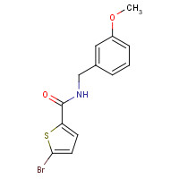 862698-88-2 5-bromo-N-[(3-methoxyphenyl)methyl]thiophene-2-carboxamide chemical structure