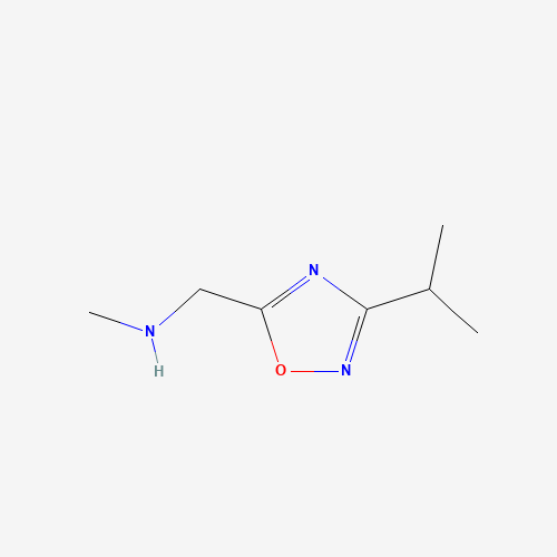 1041527-07-4 N-methyl-1-(3-propan-2-yl-1,2,4-oxadiazol-5-yl)methanamine chemical structure