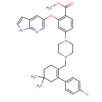 1235865-76-5 methyl 4-[4-[[2-(4-chlorophenyl)-4,4-dimethylcyclohexen-1-yl]methyl]piperazin-1-yl]-2-(1H-pyrrolo[2,3-b]pyridin-5-yloxy)benzoate chemical structure