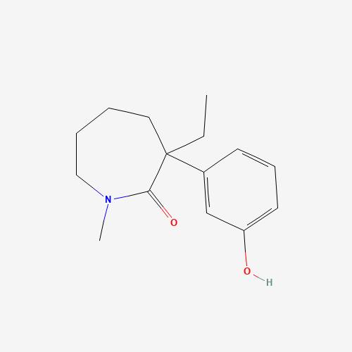 71556-74-6 3-ethyl-3-(3-hydroxyphenyl)-1-methylazepan-2-one chemical structure