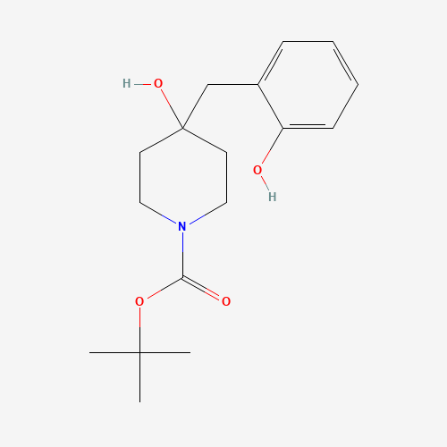 1257048-91-1 tert-butyl 4-hydroxy-4-[(2-hydroxyphenyl)methyl]piperidine-1-carboxylate chemical structure