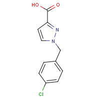 1309785-77-0 1-[(4-chlorophenyl)methyl]pyrazole-3-carboxylic acid chemical structure