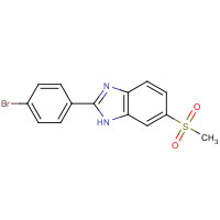 1192251-87-8 2-(4-bromophenyl)-6-methylsulfonyl-1H-benzimidazole chemical structure