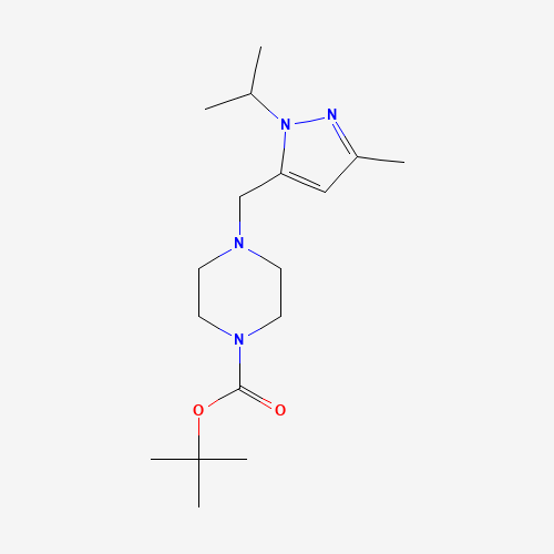 1460034-46-1 tert-butyl 4-[(5-methyl-2-propan-2-ylpyrazol-3-yl)methyl]piperazine-1-carboxylate chemical structure