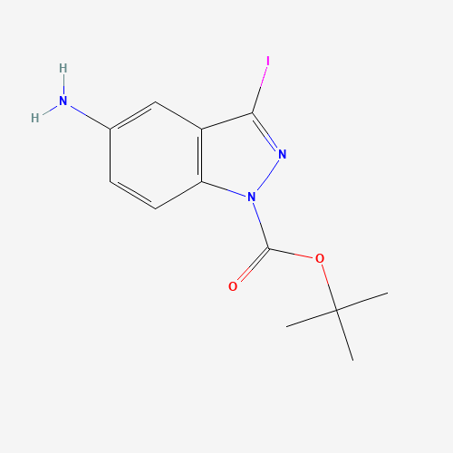 1094504-75-2 tert-butyl 5-amino-3-iodoindazole-1-carboxylate chemical structure