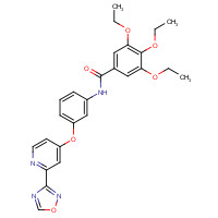 943631-80-9 3,4,5-triethoxy-N-[3-[2-(1,2,4-oxadiazol-3-yl)pyridin-4-yl]oxyphenyl]benzamide chemical structure