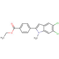 835595-14-7 ethyl 4-(5,6-dichloro-1-methylindol-2-yl)benzoate chemical structure