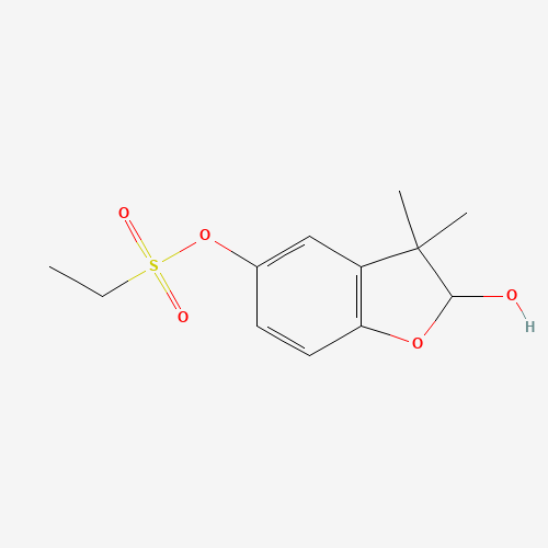 68505-81-7 (2-hydroxy-3,3-dimethyl-2H-1-benzofuran-5-yl) ethanesulfonate chemical structure