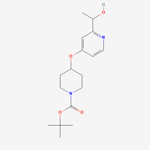 960001-42-7 tert-butyl 4-[2-(1-hydroxyethyl)pyridin-4-yl]oxypiperidine-1-carboxylate chemical structure
