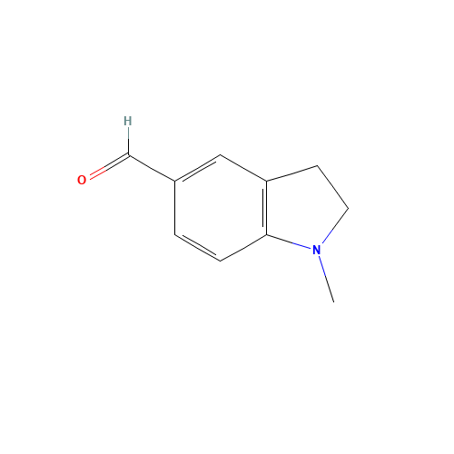 60082-02-2 1-methyl-2,3-dihydroindole-5-carbaldehyde chemical structure