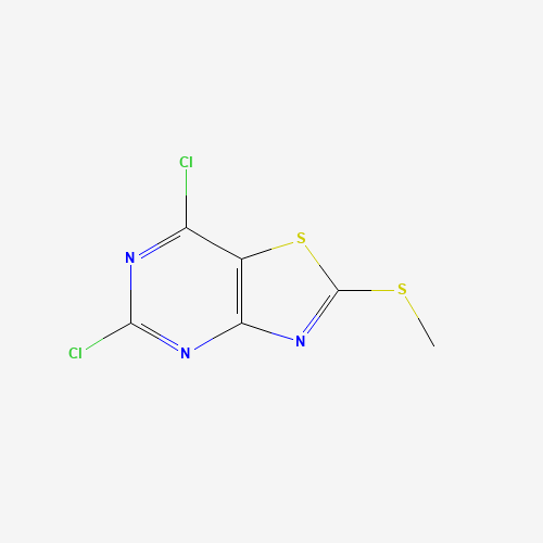 87789-35-3 5,7-dichloro-2-methylsulfanyl-[1,3]thiazolo[4,5-d]pyrimidine chemical structure