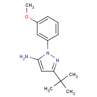 725686-47-5 5-tert-butyl-2-(3-methoxyphenyl)pyrazol-3-amine chemical structure