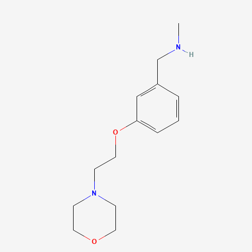 857284-10-7 N-methyl-1-[3-(2-morpholin-4-ylethoxy)phenyl]methanamine chemical structure