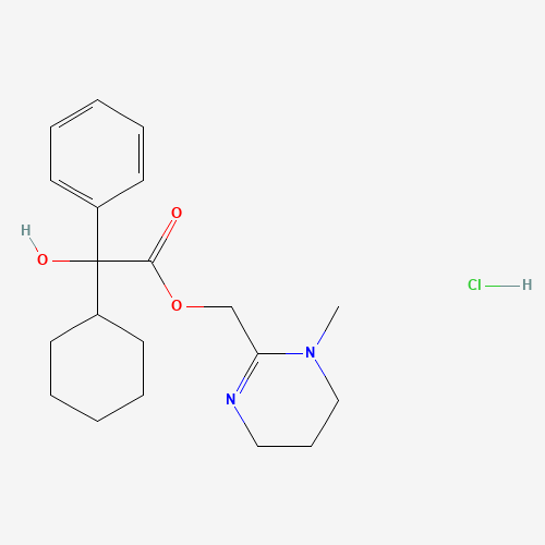 125-52-0 (1-methyl-5,6-dihydro-4H-pyrimidin-2-yl)methyl 2-cyclohexyl-2-hydroxy-2-phenylacetate;hydrochloride chemical structure