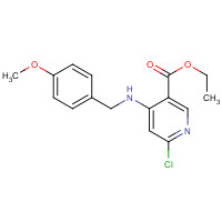 1391740-89-8 ethyl 6-chloro-4-[(4-methoxyphenyl)methylamino]pyridine-3-carboxylate chemical structure