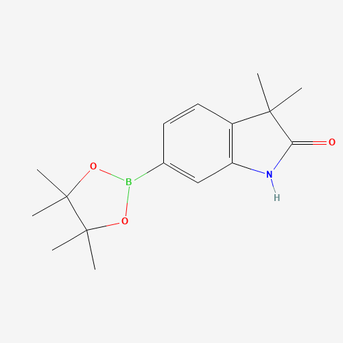 1190861-74-5 3,3-dimethyl-6-(4,4,5,5-tetramethyl-1,3,2-dioxaborolan-2-yl)-1H-indol-2-one chemical structure