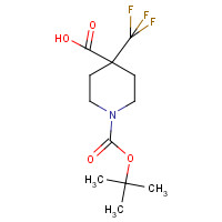 495415-51-5 1-[(2-methylpropan-2-yl)oxycarbonyl]-4-(trifluoromethyl)piperidine-4-carboxylic acid chemical structure