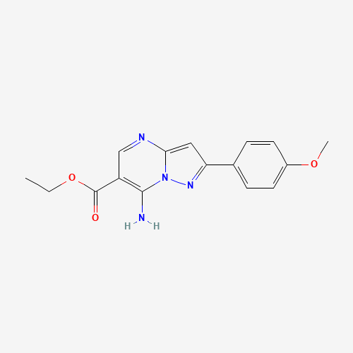 698977-05-8 ethyl 7-amino-2-(4-methoxyphenyl)pyrazolo[1,5-a]pyrimidine-6-carboxylate chemical structure