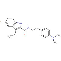 868273-09-0 N-[2-[4-(dimethylamino)phenyl]ethyl]-3-ethyl-5-fluoro-1H-indole-2-carboxamide chemical structure