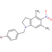 1114453-39-2 1-[(4-bromophenyl)methyl]-4,6-dimethyl-5-nitro-2,3-dihydroindole chemical structure