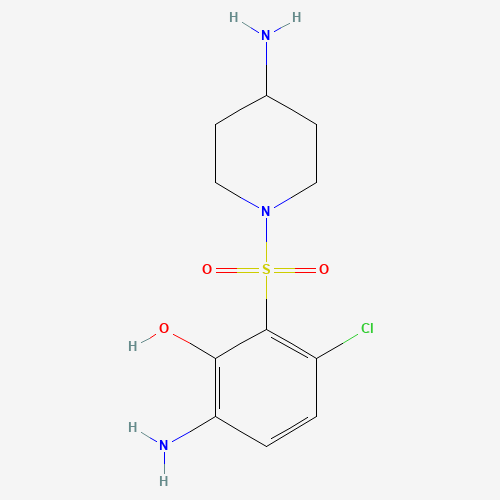 364363-88-2 6-amino-2-(4-aminopiperidin-1-yl)sulfonyl-3-chlorophenol chemical structure