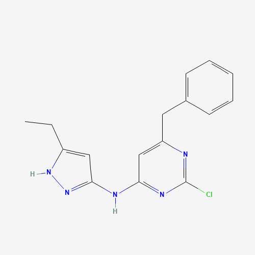 927679-40-1 6-benzyl-2-chloro-N-(5-ethyl-1H-pyrazol-3-yl)pyrimidin-4-amine chemical structure