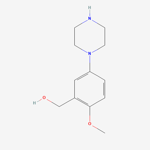 868245-08-3 (2-methoxy-5-piperazin-1-ylphenyl)methanol chemical structure