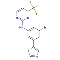 1312535-10-6 N-[3-bromo-5-(1,3-thiazol-5-yl)phenyl]-4-(trifluoromethyl)pyrimidin-2-amine chemical structure