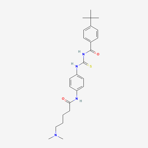1011557-82-6 4-tert-butyl-N-[[4-[5-(dimethylamino)pentanoylamino]phenyl]carbamothioyl]benzamide chemical structure