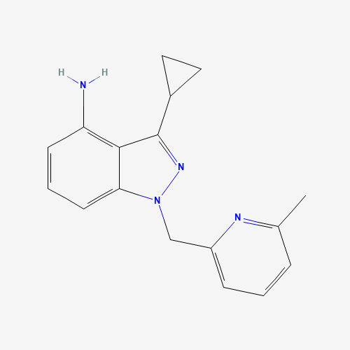 1313410-25-1 3-cyclopropyl-1-[(6-methylpyridin-2-yl)methyl]indazol-4-amine chemical structure