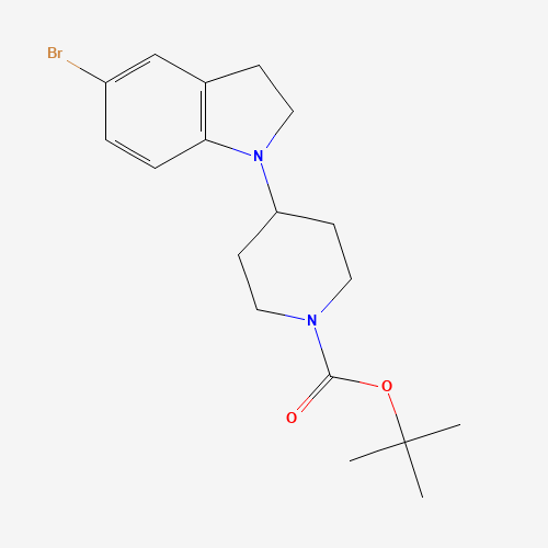 401565-86-4 tert-butyl 4-(5-bromo-2,3-dihydroindol-1-yl)piperidine-1-carboxylate chemical structure