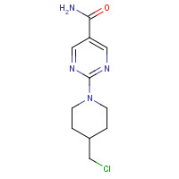 1116339-77-5 2-[4-(chloromethyl)piperidin-1-yl]pyrimidine-5-carboxamide chemical structure