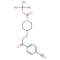 301232-47-3 tert-butyl 4-[3-(4-cyanophenyl)-3-oxopropyl]piperidine-1-carboxylate chemical structure