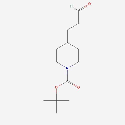 165528-85-8 tert-butyl 4-(3-oxopropyl)piperidine-1-carboxylate chemical structure