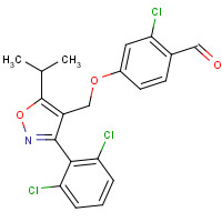 278597-32-3 2-chloro-4-[[3-(2,6-dichlorophenyl)-5-propan-2-yl-1,2-oxazol-4-yl]methoxy]benzaldehyde chemical structure