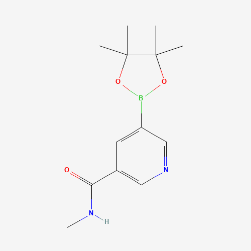 1218791-25-3 N-methyl-5-(4,4,5,5-tetramethyl-1,3,2-dioxaborolan-2-yl)pyridine-3-carboxamide chemical structure