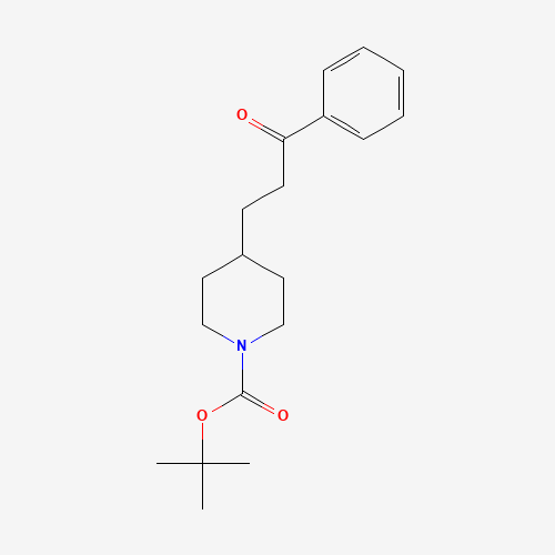 301232-43-9 tert-butyl 4-(3-oxo-3-phenylpropyl)piperidine-1-carboxylate chemical structure