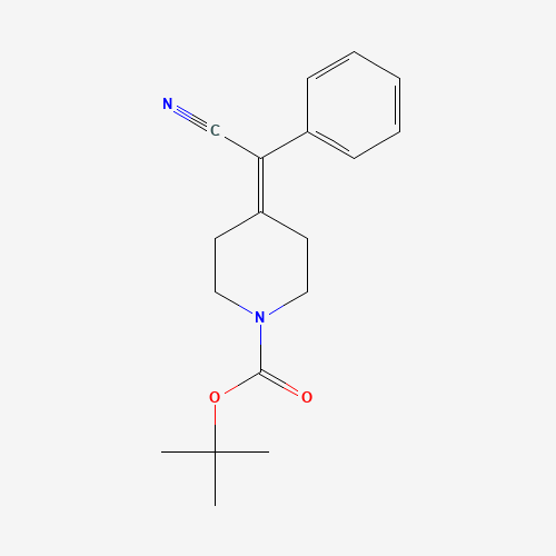 1170054-42-8 tert-butyl 4-[cyano(phenyl)methylidene]piperidine-1-carboxylate chemical structure
