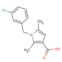 1284890-14-7 1-[(3-chlorophenyl)methyl]-2,5-dimethylpyrrole-3-carboxylic acid chemical structure
