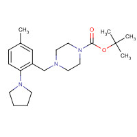 1460033-53-7 tert-butyl 4-[(5-methyl-2-pyrrolidin-1-ylphenyl)methyl]piperazine-1-carboxylate chemical structure