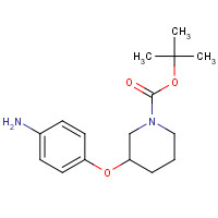 643087-95-0 tert-butyl 3-(4-aminophenoxy)piperidine-1-carboxylate chemical structure