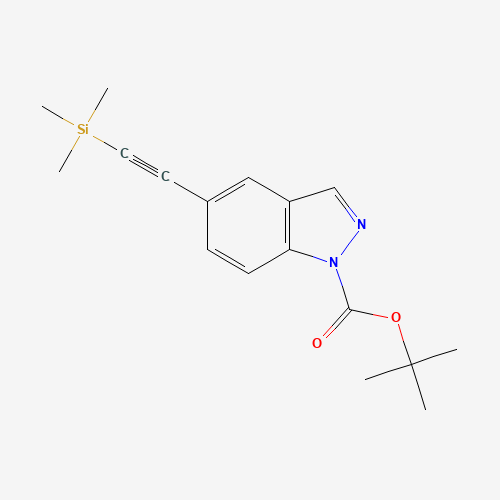 1093306-78-5 tert-butyl 5-(2-trimethylsilylethynyl)indazole-1-carboxylate chemical structure