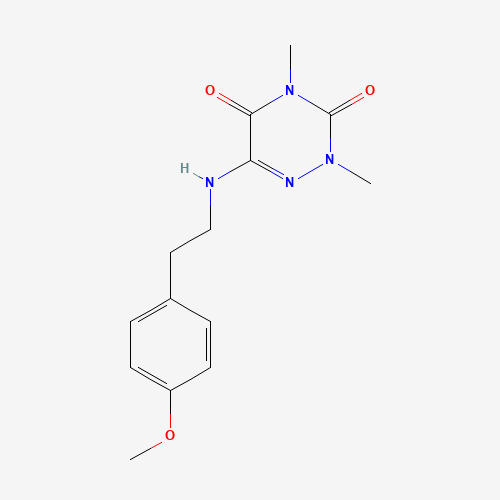 909114-28-9 6-[2-(4-methoxyphenyl)ethylamino]-2,4-dimethyl-1,2,4-triazine-3,5-dione chemical structure