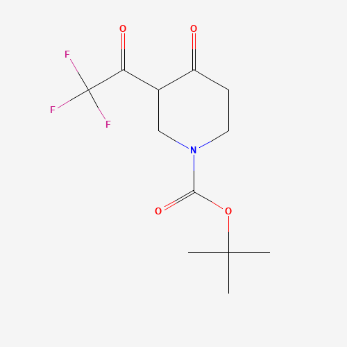 733757-79-4 tert-butyl 4-oxo-3-(2,2,2-trifluoroacetyl)piperidine-1-carboxylate chemical structure
