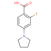 1197193-14-8 2-fluoro-4-pyrrolidin-1-ylbenzoic acid chemical structure